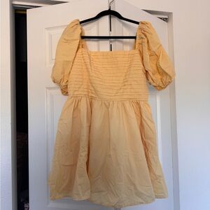 Emmerson Popplin Mini dress, Pastel Yellow